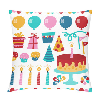 Personality  Retro Birthday Party Elements Pillow Covers