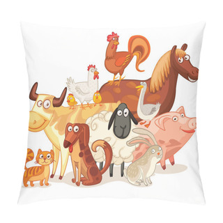 Personality  Farm Animals, Posing Together Pillow Covers