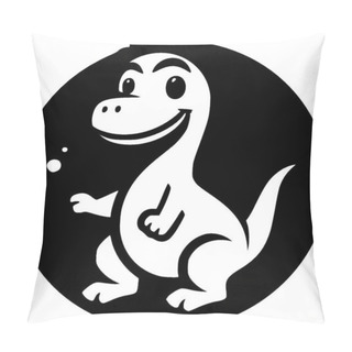Personality  Dinosaur - Minimalist And Flat Logo - Vector Illustration Pillow Covers