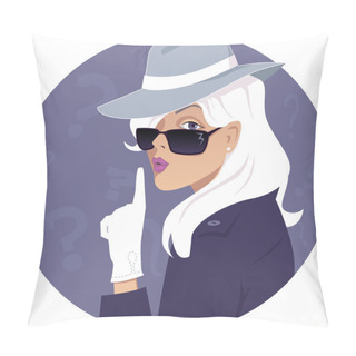 Personality  Mystery Woman Pillow Covers