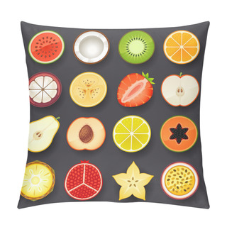 Personality  Fruit Icon Set Pillow Covers