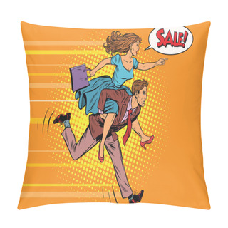 Personality  Wife Riding Husband Runs On Sale Pillow Covers