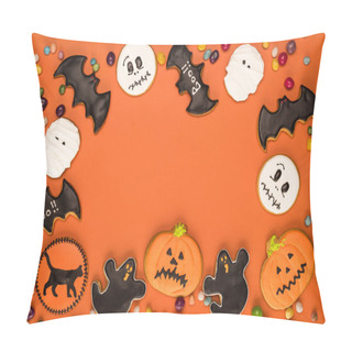 Personality  Halloween Cookies Frame Pillow Covers