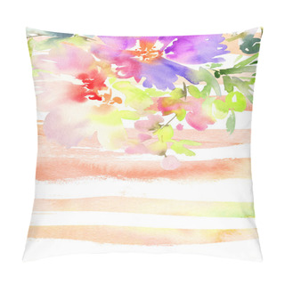 Personality  Greeting Card With Flowers. Pillow Covers
