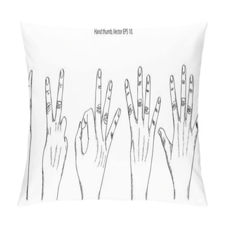 Personality  Doodle Hand Sketched Up, Vector Illustration EPS 10. Pillow Covers