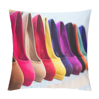 Personality  Colorful Leather Shoes Pillow Covers