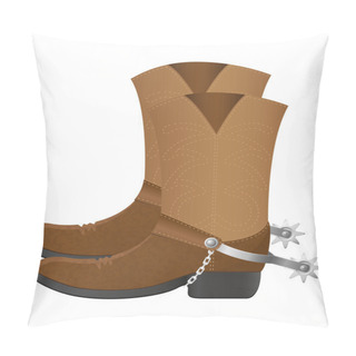 Personality  Cowboy Boots Vector Illustration Pillow Covers