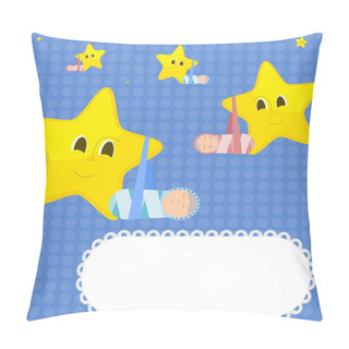 Personality  Children And Stars. Vector Pillow Covers