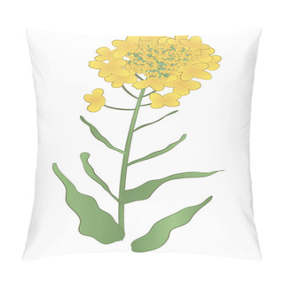 Personality  Japanese Style Vector Yellow Rape Flower Pillow Covers