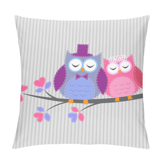 Personality  Couple Owls In Love Pillow Covers