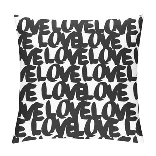 Personality  Love Pattern. Pattern With Letters Pillow Covers