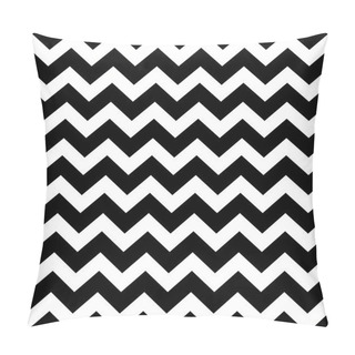 Personality  Zig Zag Simple Pattern - Black And White Pillow Covers