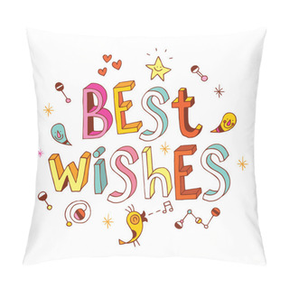 Personality  Best Wishes Unique Hand Lettering Pillow Covers