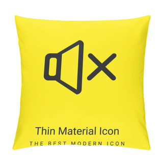 Personality  Audio Tool In Silence Minimal Bright Yellow Material Icon Pillow Covers