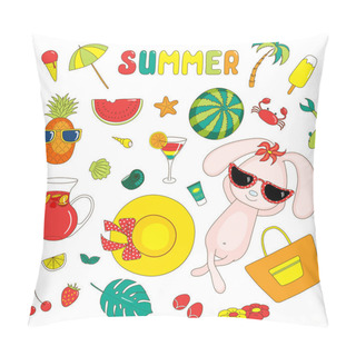 Personality  Summer Stickers With Bunny Pillow Covers