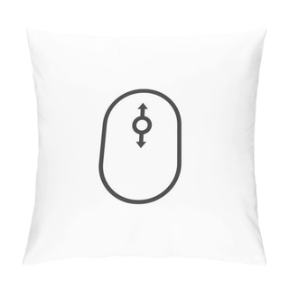 Personality  Contour Simple Black Scrolling Icon Pillow Covers
