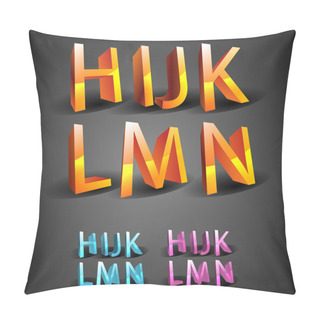Personality  Vector Glowing Alphabet Vector Illustration Pillow Covers