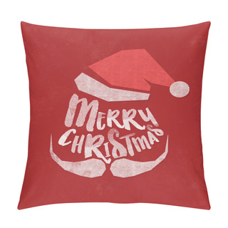 Personality  Christmas Typographic Background Pillow Covers