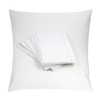 Personality  Pile Of White Lined Index Cards - Isolated Pillow Covers