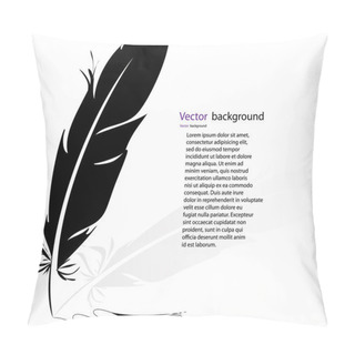 Personality  Black-and-white Feather Backgrounds. Vector Format Pillow Covers