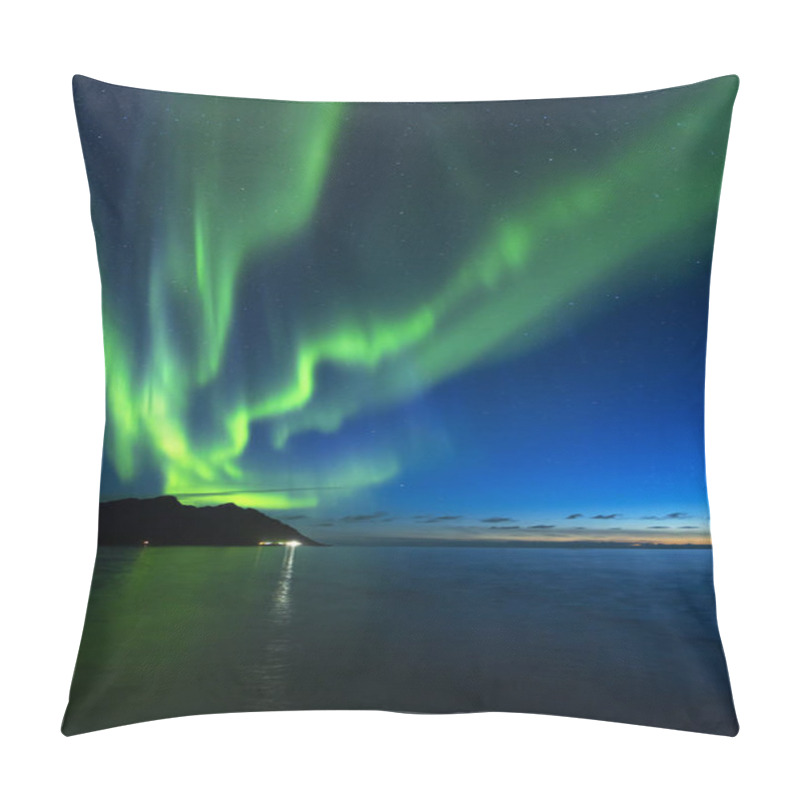 Personality  Aurora Borealis, Northern Lights At Tungeneset Beach, Ersfjord, Senja, Norway Pillow Covers