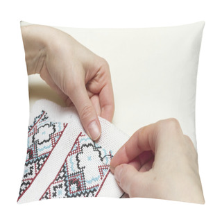 Personality  Hands Girls Embroider Pattern Cross. Pillow Covers