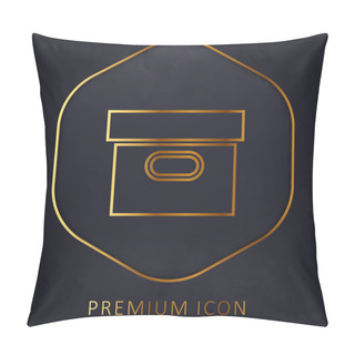 Personality  Box Covered Golden Line Premium Logo Or Icon Pillow Covers