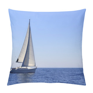 Personality  Beautiful Sailboat Sailing Sails Blue Mediterranean Pillow Covers