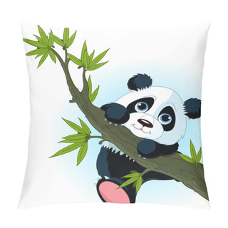 Personality  Giant Panda Climbing Tree Pillow Covers