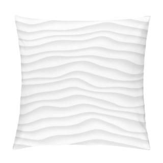 Personality  White Texture. Gray Abstract Pattern Seamless. Wave Wavy Nature  Pillow Covers