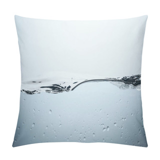 Personality  Minimalistic Texture With Water Splash And Drops, Isolated On White Pillow Covers