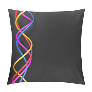 Personality  Spirals On The Black Pillow Covers