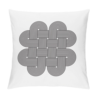 Personality  Twisted Lines, Vector Element, Intertwined Pattern, Isolated Object Pillow Covers