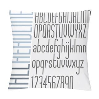 Personality  Retro Tall Headline Condensed Font Pillow Covers