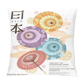 Personality  Japan Travel Concept Illustration Pillow Covers