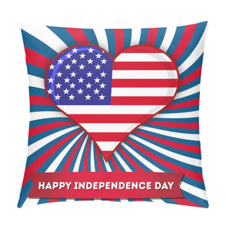 Personality  Independence Day Postcard Design Pillow Covers