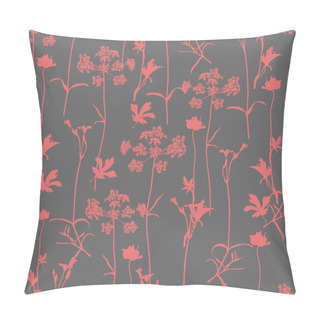 Personality  Vector Seamless Floral Pattern With Aroma And Medical Herbs. Han Pillow Covers