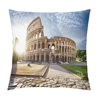 Personality  Colosseum In Rome And Morning Sun, Italy Pillow Covers