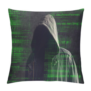 Personality  Faceless Hooded Anonymous Computer Hacker Pillow Covers