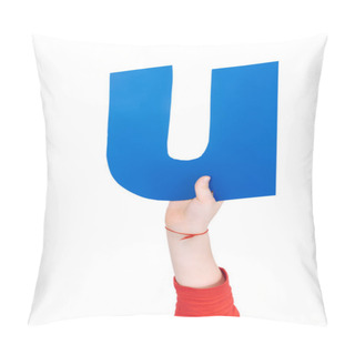 Personality  Alphabet Letter In Child Hand Pillow Covers