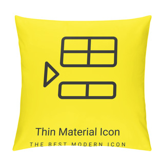 Personality  Below Minimal Bright Yellow Material Icon Pillow Covers