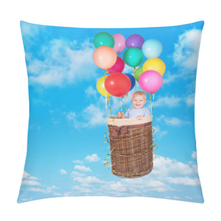 Personality  Child Flying In Sky Pillow Covers