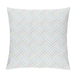Personality  Old Japanese Quilting. Sashiko. Seamless Pattern. Pillow Covers