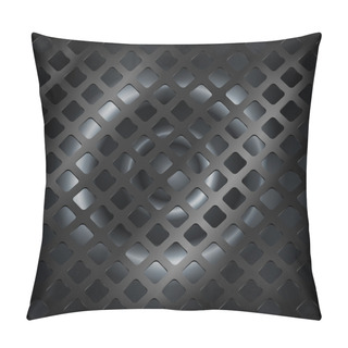 Personality  Vector Black Steel Background. Pillow Covers