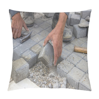 Personality  Laying Concrete Brick Pavers Pillow Covers