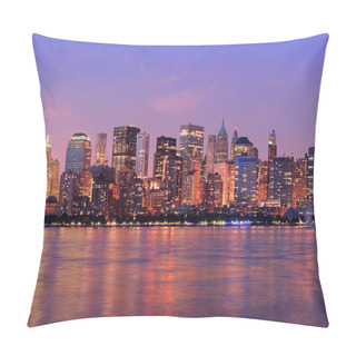 Personality  New York City Manhattan Dusk Panorama Pillow Covers
