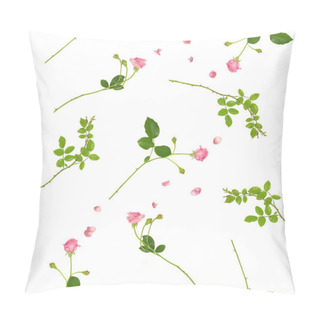 Personality  Seamless Flourishing Roses In Pink Pillow Covers