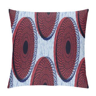 Personality  Circle African Tribal Abstract Vibrant Textile Art, African Inspired Art For Modern Fashion Statements, Creation With Vibrant Colors, Ethnic Motif, Artwork With Cultural Fusion Pillow Covers