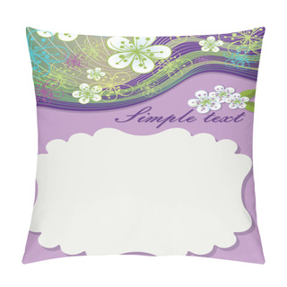 Personality  Spring Flowers And Line Background.Vertical Design Template Pillow Covers