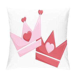 Personality  Love Crown Cute Valentine Day Sticker Pillow Covers